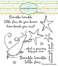 Twinkle Twinkle Little Star Anita Jeram Stamp Set Mouse Precious Boy Girl Loved - £14.38 GBP