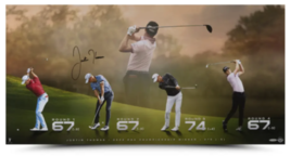 Justin Thomas Autographed PGA &quot;Return To The Top&quot; 36&quot; x 18&quot; Photo UDA - $625.50
