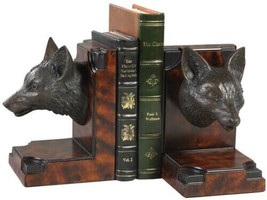 Bookends Fox Head Lifelike Hand Painted Resin OK Casting Made in USA Equestrian - £207.03 GBP