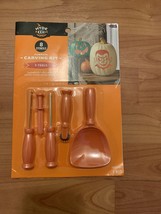 HYDE &amp; EEK Pumpkin Carving Kit 5 Tools 8 Stencils Halloween Kids Crafts ... - $22.19