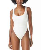 Vince Camuto One Piece Swimsuit Ribbed High Leg Ivory Size 8 $122 - Nwt - £28.76 GBP