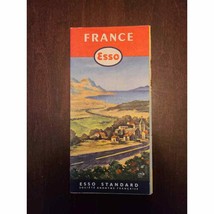 France Road Map Courtesy of Esso 1957 Edition - £11.48 GBP