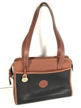 Rare Vintage Dooney Bourke All-Weather Leather Bag Black Pebble Leather ... - £96.97 GBP