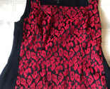 Lane Bryant Plus Size Red &amp; Black Cheetah Print  Ruffle Square Neck Tank... - £28.65 GBP