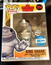 METALLIC King Shark Funko Pop  1114 DC Shop Exclusive Suicide Squad harl... - £18.19 GBP