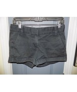 J.CREW Flat Front CHINOS Broken-in Shorts Black SIZE 00 WOMEN&#39;S EUC - £15.98 GBP