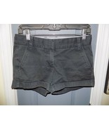 J.CREW Flat Front CHINOS Broken-in Shorts Black SIZE 00 WOMEN&#39;S EUC - $498.89 MXN