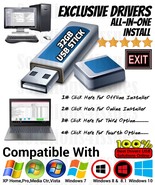 Drivers USB Stick Windows XP Vista 7 8 8.1 10 Install Computer PC Driver... - $19.99