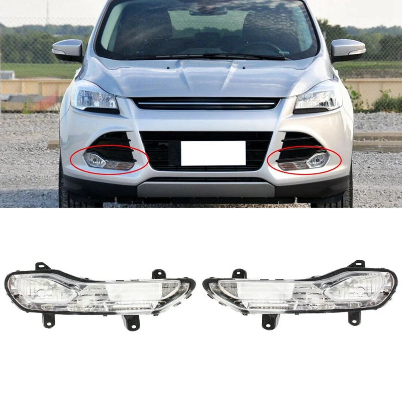 Pair For Ford Kuga Escape 2013-2016 Left Right Front Bumper Fog Light Lamp No - £79.24 GBP