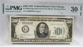 1928 $500 Federal Reserve Note Redeemable in Gold Certified PMG VF30 PC-666 - £2,374.08 GBP