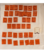 Unmounted Rubber Stamp Set of Alphabet Letters Numbers Symbols w/ Holder - £4.67 GBP