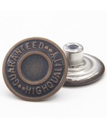20Mm Replacement Jean Buttons 12 Sets Combo Copper Tack Buttons - £15.62 GBP