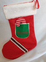 Cat Christmas Stocking &quot;Meow&quot;   - £11.21 GBP
