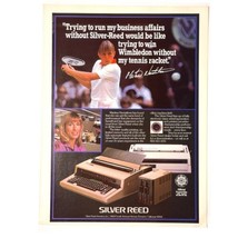 Silver Reed Typewriter Martina Navratilova Vintage 1984 Print Ad 8x10.75... - $13.99