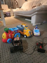 (4 Toys for $18), Fisher Price Learning Train, Little Tikes Bus Pop Ball... - $16.74