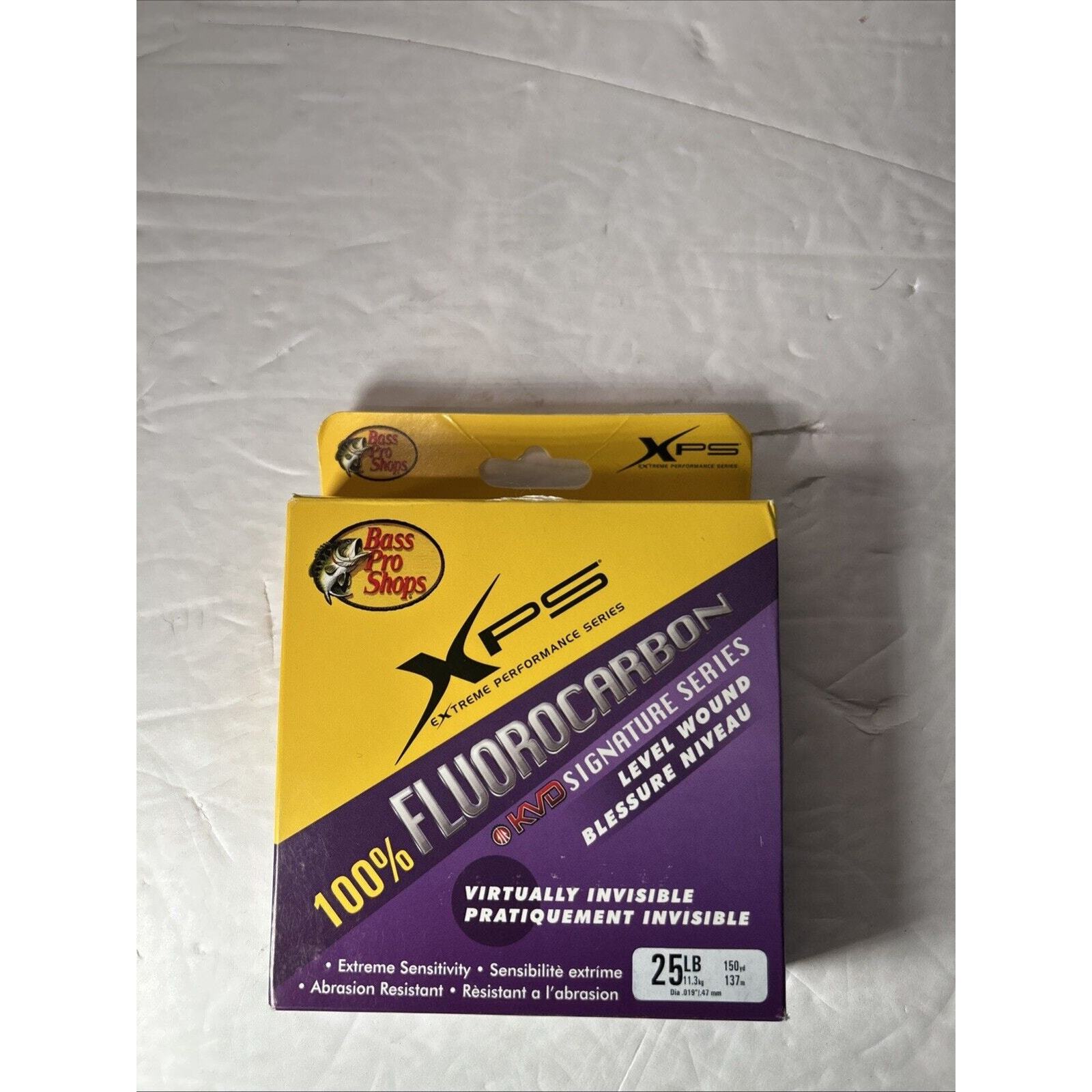 Bass Pro Shops XPS KVD Signature Series Fluorocarbon Fishing Line-200Yd/... - £14.54 GBP