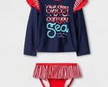 Cat &amp; Jack™ ~ Infant 12 Months ~ &quot;Oh Say Can You Sea&quot; ~ Rash Guard Swimsuit - £11.77 GBP