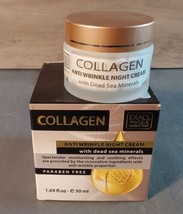 New Dead Sea Collection Collagen Anti Wrinkle Night Cream 1.69 oz Paraben Free - £9.75 GBP