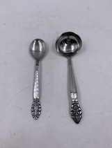 Set of 2 United Silver Co. Stainless Japan Serving Spoons - £7.58 GBP