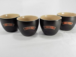 Baileys Irish Cream Dessert Ceramic Bowls Cups Mugs &quot;Yours &amp; Mine&quot; Set of 4 - $9.89