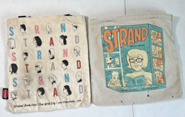 STRAND canvas cotton tote bag bookstore New York City NYC Lot of 2 - £18.59 GBP