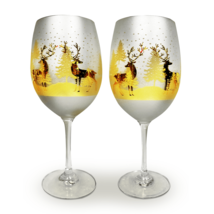 Gold &amp; Silver Deer Wine Glasses - $934.01 MXN