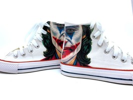 Joker Movie Fan Art Custom Hand Made Hi Top Converse Joaquin Phoenix Gift - $99.99+