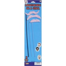 Forum Novelties - Pink Mustaches On a Stick - 3 Piece Set - Costume Acce... - $8.95