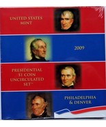 AMERICAN PRESIDENTIAL $1 P &amp; D 2009 SET STILL WRAP IN PLASTIC MINT UNC C... - $1,041.95 MXN