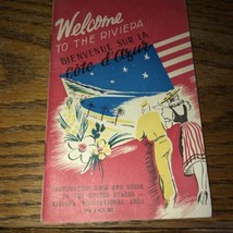 Vtg Welcome To The Riviera Bienvenue Sur La Cote D&#39;Azur Book &amp; Guide WWII Era - £48.36 GBP