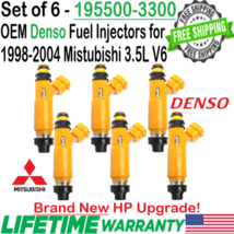 NEW Denso OEM x6 HP Upgrade Fuel Injectors for 1998-2000 Mitsubishi Montero 3.5L - $395.99