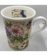 CROWN TRENT Fine Bone China England Floral Apple Butterflies Shell Coffe... - $19.00