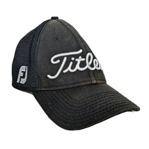 Titleist Black FJ Pro V1 Golf Medium/Large Hat Footjoy Bar Logo - $301.39 MXN