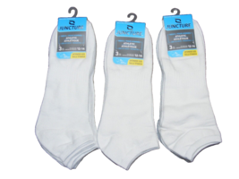 Juncture Men Extended Size 12-14 White Athletic Low Cut Socks Arch Support Lot 9 - £18.63 GBP