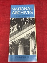 VTG 1986 National Archives of The United States VISITOR&#39;S GUIDE Pamphlet - $9.85