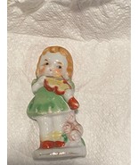 2.5&quot; Occupied Japan Vintage Figurine Girl Playing Violin *Pre-Owned* BT2 - $17.62 CAD