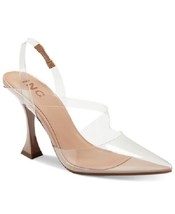INC INTERNATIONAL CONCEPTS Women&#39;s Cleo Asymmetrical Pumps Clear/Nude Si... - $48.51