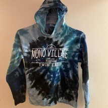 Tipsy Youth M Medium Pullover Hoodie Hooded Sweatshirt Blue Tie Dye Mono... - $7.84