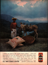 1962 Sanka Coffee Bean Breakfast Beverage Vintage Print Ad Mountain Plan... - £19.22 GBP