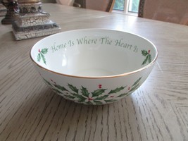 LENOX  DIMENSION COLLECTION SENTIMENT BOWL HOME IS WHERE THE HEART IS 7&quot; - $256.86 MXN