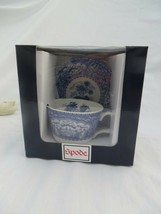 Spode Blue Room Collection Floral Teacup &amp; Saucer New In Box - £19.17 GBP