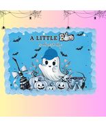 Little Boo Is Almost Due Blue Baby Ghost Edible Image Cake Topper Baby S... - $17.47