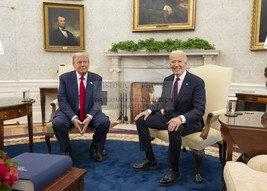 President Joe Biden Meeting With Donald Trump In Oval Office 5X7 Photo - £7.51 GBP