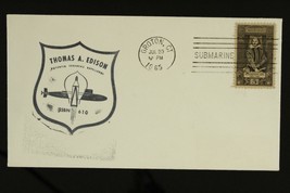 Vintage Paper Postal History FDC THOMAS EDISON Groton CT 1965 SUBMARINE - £10.05 GBP
