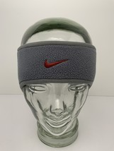 Nike Swoosh Fleece Headband Gray, Red Accents Ear Warmer Unisex One Size - $370.92 MXN