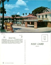 Florida St. Augustine Monterey Court Matanzas Bay Classic Cars Vintage Postcard - £7.35 GBP