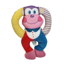 Vintage 1986 Playskool Baby Touch ‘Ems Monkey Rattle Stuffed Animal Plush 5335 - £21.99 GBP