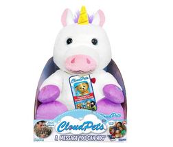 CloudPets 12in Talking Unicorn &quot;As Seen on TV&quot; Interactive Send Receive Message - £18.86 GBP