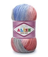 Alize COTTON GOLD Batik Design High Quality Turkish Cotton Yarn for Handknitting - $37.50