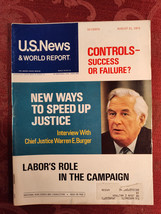 U S NEWS World Report Magazine August 21 1972 Chief Justice Warren Burge... - £11.24 GBP